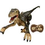 Dinosaure de simulation telecommande - LEXIBOOK - Velociraptor 45 cm - Mouvements articules - Effets lumineux - Sons de rugissement