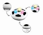 Balle - Boule - Ballon Disque de foot aeroglisseur en mousse lumineux avec cages de buts et ballon - LEXIBOOK