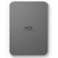 Disque Dur Externe Disque dur portable externe - LACIE - Mobile Drive secure v2 - USB 3.1-C - 4To - Gris espace (STLR4000400)