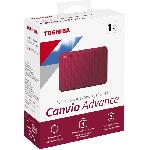 Disque Dur Externe Disque dur externe - TOSHIBA - Canvio Advance - 1 To - Rouge