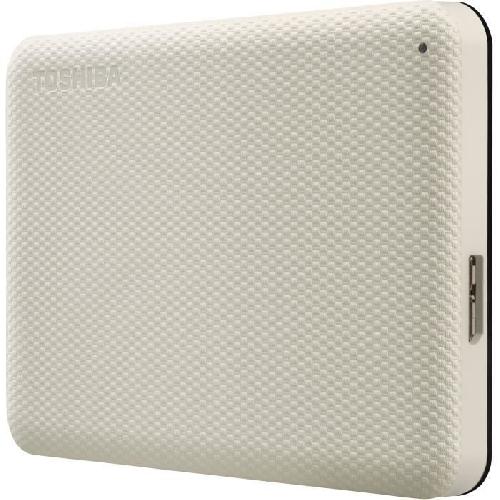 Disque Dur Externe Disque dur externe - TOSHIBA - CANVIO ADVANCE - 2 To - Blanc - Logiciels de sécurité et sauvegarde inclus