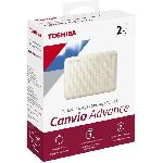 Disque Dur Externe Disque dur externe - TOSHIBA - CANVIO ADVANCE - 2 To - Blanc - Logiciels de sécurité et sauvegarde inclus