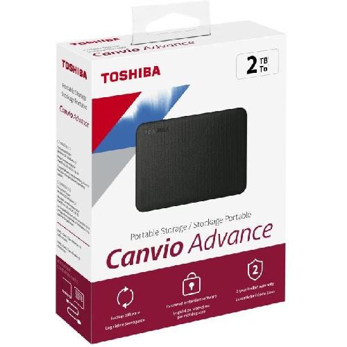 Disque Dur Externe Disque dur externe TOSHIBA Canvio Advance USB 3.2 Gen 1 - 2 To - Noir
