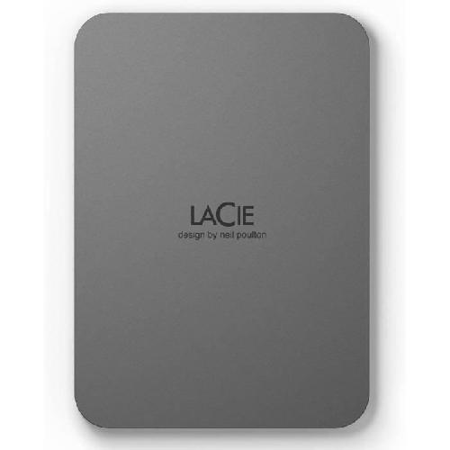 Disque Dur Externe Disque dur portable externe - LACIE - Mobile Drive secure v2 - USB 3.1-C - 4To - Gris espace (STLR4000400)