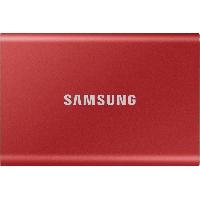 Disque Dur Ssd Externe SAMSUNG - SSD externe - T7 Rouge - 2To - USB Type C (MU-PC2T0R/WW)