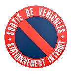Disque Et Autre Adhesif De Signalisation Disque Pvc Sortie De Vehicules Stationnement Interdit O280Mm