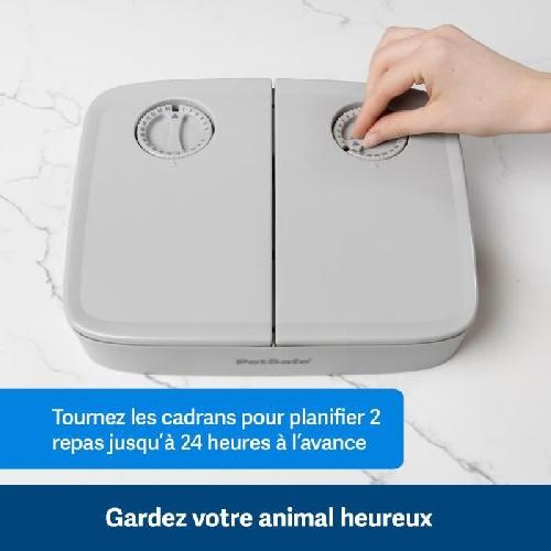 Distributeur D'aliment Distributeur automatique - PETSAFE - 2 repas - Plastique sans BPA - 300g capacité - Minuterie réglable