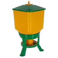 Distributeur D'aliment Nourrisseur automatique - KERBL - 30 L - Jaune/Vert - Nettoyage facile - Montage sans outils