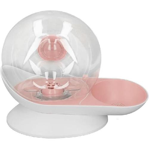 Fontaine A Eau Distributeur d'eau avec filtre - Mpets - SNAIL - 2800 ml - Blanc. Rose & Transparent