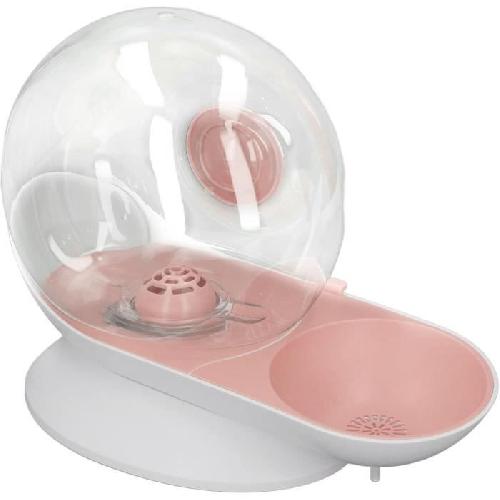 Fontaine A Eau Distributeur d'eau avec filtre - Mpets - SNAIL - 2800 ml - Blanc. Rose & Transparent