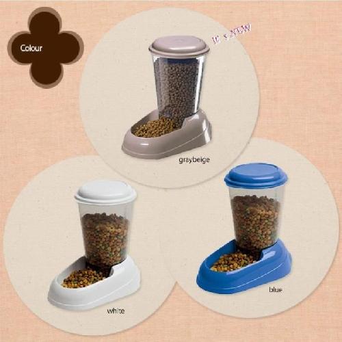Distributeur D'aliment Distributeur de croquettes - FERPLAST - ZENITH - Plastique atoxique - 3L - Couvercle hermetique