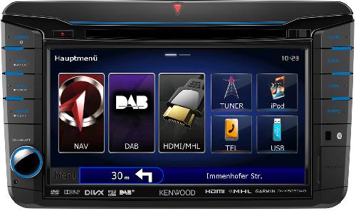 DNX525DAB -Autoradio DVD MP3 USB iPod 2DIN DAB -Navigation Europe -Ecran 7p- pour SEAT WV SEAT