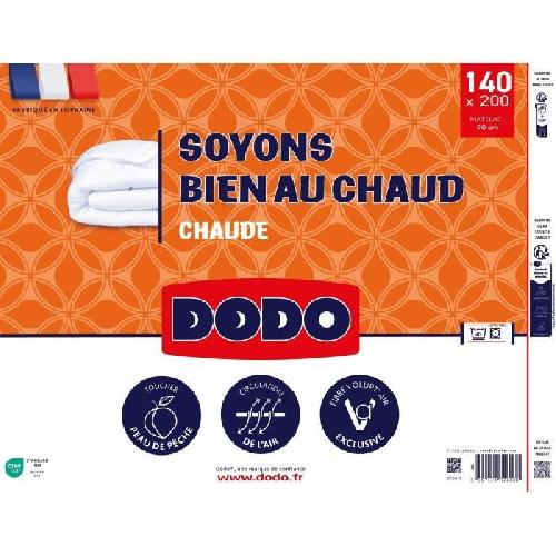 Couette DODO - Couette - Bien au chaud - 140 x 200 - 400g/m² - VOLUPT'AIR - Blanc