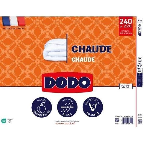 Couette DODO Couette chaude 400gr/m² 220x240 cm - Garnissage 100% volupt'air - Blanche