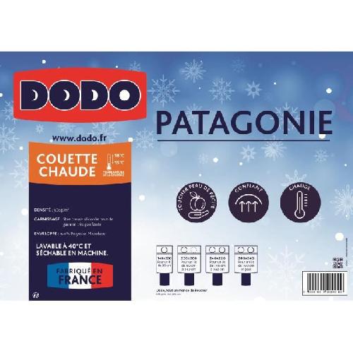 Couette DODO Couette chaude Patagonie blanc - 200x200 cm