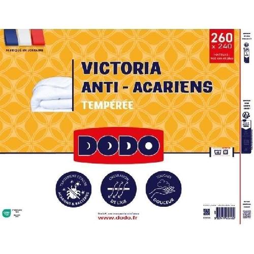 Couette DODO Couette temperee 300gr-m2 anti-acarians VICTORIA 240x260 cm blanc
