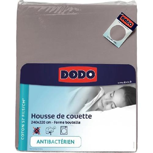 Housse De Couette  DODO - Housse de couette - 240x220 cm - Coton - Antibacterien - Taupe