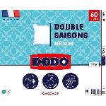 Oreiller DODO - Oreiller double saisons - 60 x 60 cm - 100% Polyester VOLUPT'AIR - Blanc