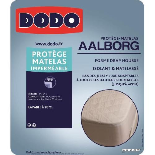 Protection Matelas - Alese DODO Protege matelas Aalborg - Matelasse et impermeable - 160x200 cm