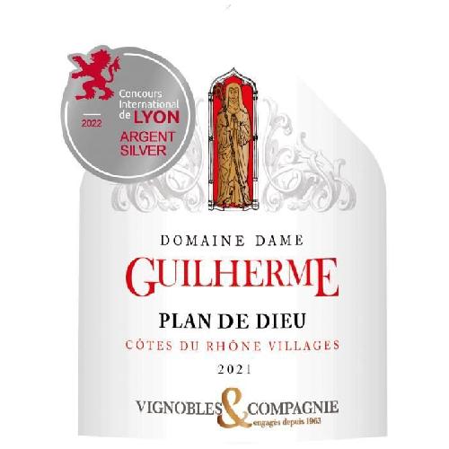 Vin Rouge Domaine Dame Guilherme Plan de Dieu 2021 Cotes du Rhone Villages - Vin rouge de la Vallee du Rhone