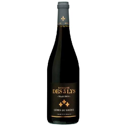 Vin Rouge Domaine des 3 Lys Tradition 2021 Côtes du Rhône - Vin rouge de la Vallée du Rhône