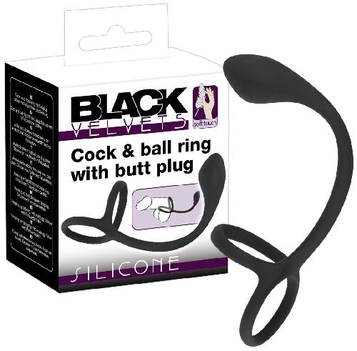 Plugs et godes Anal Double Cockring et Plug Anal