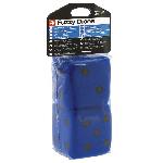 Personnalisation Decoration Tuning Double des DADOS40 en peluche a suspendre 6x6cm bleus points noirs - Swiss Drive