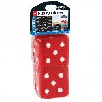 Personnalisation Decoration Tuning Double Des DADOS70 En Peluche A Suspendre 6x6cm rouges points blancs - Swiss Drive