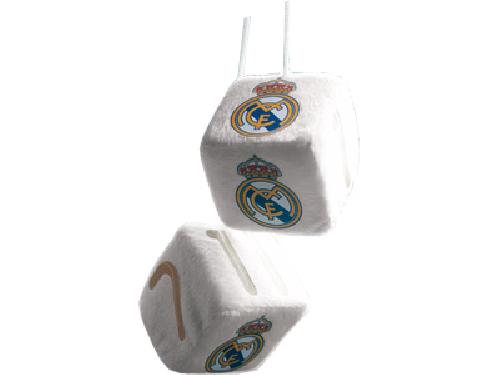 Double des en peluche a suspendre - Real Madrid - 7x7cm