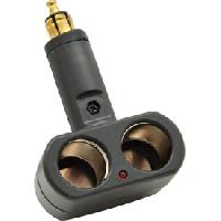 Double prise Allume-cigare en T et LED 12-24V