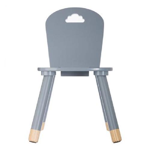 DOUCEUR Chaise enfant - Gris - L 32 x P 31.5 x H 50 cm