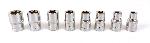 Douilles Et Embouts Douilles etoiles femelles - E10 a E24 - Chrome Vanadium - 1-2 - 8 pieces