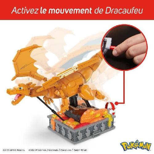Jeu D'assemblage - Jeu De Construction - Jeu De Manipulation Dracaufeu en Mouvement - Jouet de Construction - MEGA Pokémon - 12 ans et +