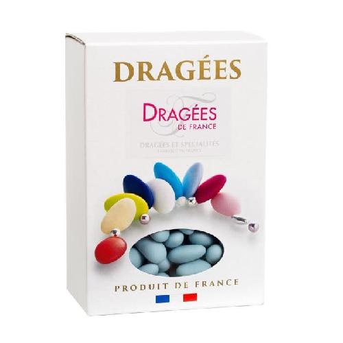 DRAGEES DE FRANCE Dragees Amande Marguerite 20 - Couleurs - bleue - Boite 1 kg