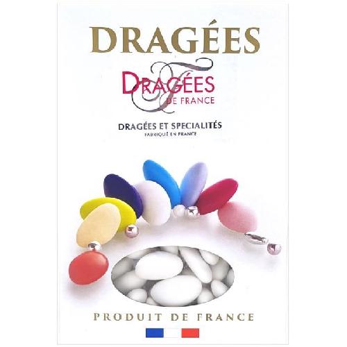 DRAGEES DE FRANCE Dragees Avola Trefles - Blanc - 28 d'amande - 1 kg
