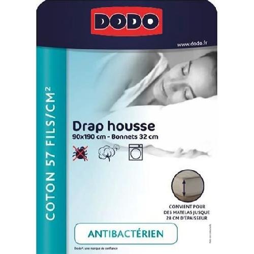 Drap Housse Drap housse DODO - 90x190 cm - Coton - Coutil 32 cm