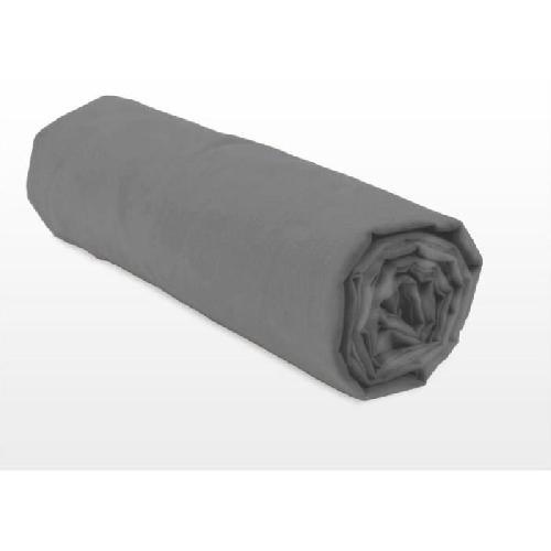 Drap Housse Drap housse - HOME LINGE PASSION - HP71762 - 90 x 190 cm + 30 cm bonnet - Microfibre - 82 g - Gris anthracite