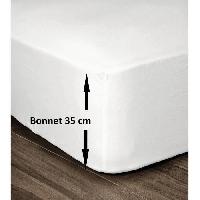 Drap Housse LOVELY HOME Drap Housse 100% Coton 140x190cm - Bonnet 35cm - Blanc