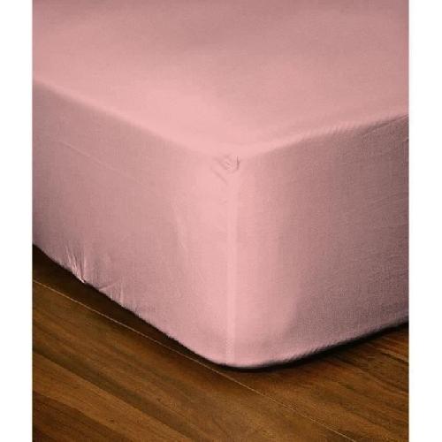 Drap Housse Drap-housse - LOVELY HOME - LH71625 - 140x190+35 cm - Rose