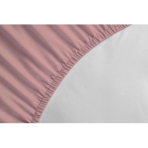 Drap Housse Drap-housse - LOVELY HOME - LH71625 - 140x190+35 cm - Rose