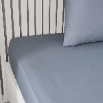 Drap Housse Drap housse TODAY Essential - 140 x 190 cm - 2 personnes - 100% Coton uni - Denim