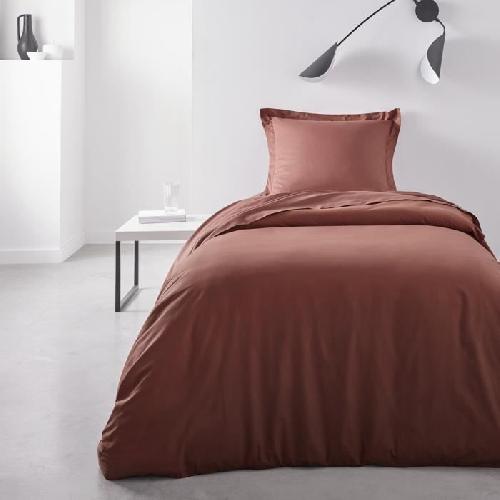 Drap Housse Drap housse TODAY Essential - 90 x 190 cm - 1 personne - 100% Coton uni - Terracotta