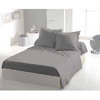 Drap Plat Drap plat - HOME LINGE PASSION - 180 x 290 cm - 1 personne - Gris clair