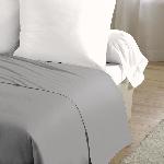 Drap Plat Drap plat - HOME LINGE PASSION - 180 x 290 cm - 1 personne - Gris clair