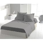 Drap plat - HOME LINGE PASSION - 240 x 300 cm - Gris clair