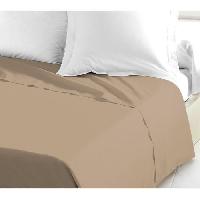 Drap Plat LOVELY HOME Drap Plat 100% coton 180x290 cm  - 1 personne - Beige