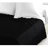 Drap Plat LOVELY HOME Drap Plat 100% coton 180x290 cm - 1 personne - Noir