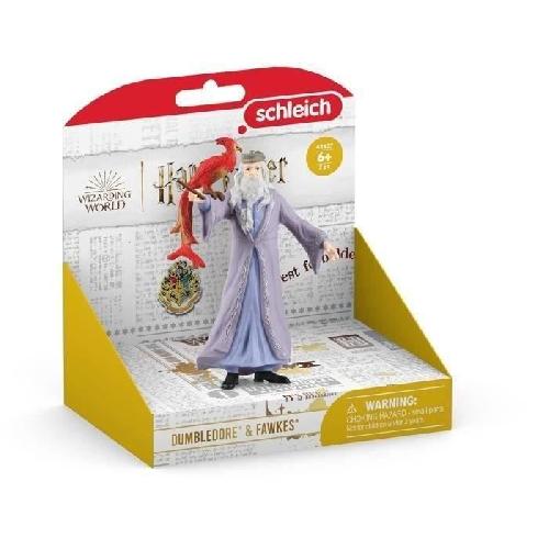 Figurine Miniature - Personnage Miniature Dumbledore et Fumseck. Figurine de l'univers Harry Potter.  pour enfants des 6 ans. 11 x 4 x 12 cm - schleich 42637 WIZARDING