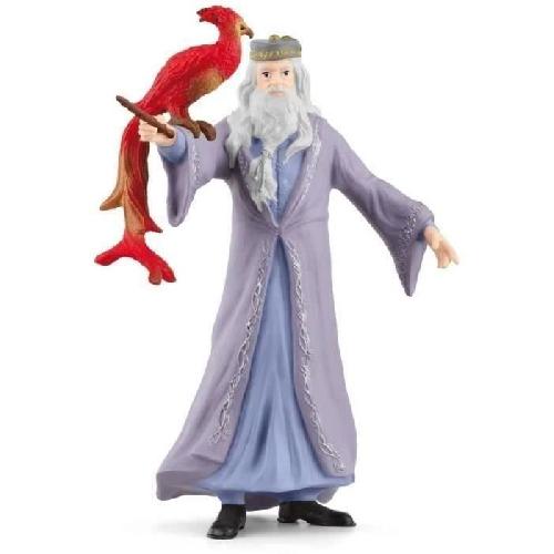 Figurine Miniature - Personnage Miniature Dumbledore et Fumseck. Figurine de l'univers Harry Potter.  pour enfants des 6 ans. 11 x 4 x 12 cm - schleich 42637 WIZARDING