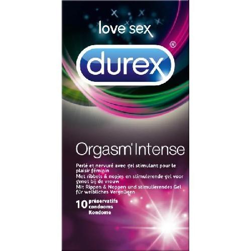 Durex Orgasm'Intense Gel et Texture Stimulants pour Elle 10 preservatifs lubrifies